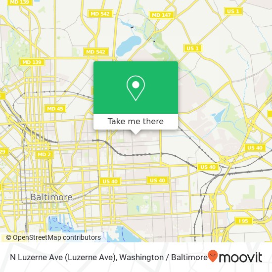 N Luzerne Ave (Luzerne Ave), Baltimore, MD 21213 map