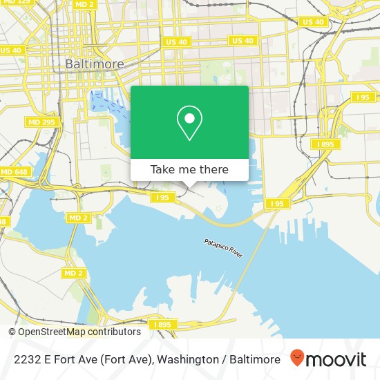 2232 E Fort Ave (Fort Ave), Baltimore, MD 21230 map