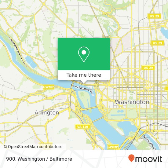 Mapa de 900, 1010 Wisconsin Ave NW #900, Washington, DC 20007, USA