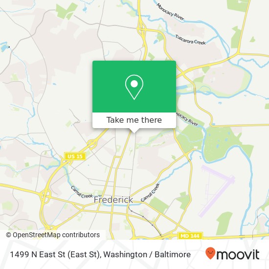 1499 N East St (East St), Frederick, MD 21701 map