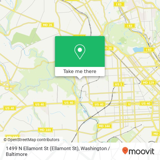 1499 N Ellamont St (Ellamont St), Baltimore, MD 21216 map