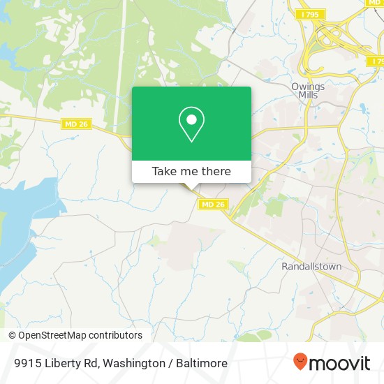 Mapa de 9915 Liberty Rd, Randallstown, MD 21133