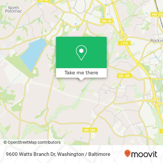 9600 Watts Branch Dr, Rockville, MD 20850 map