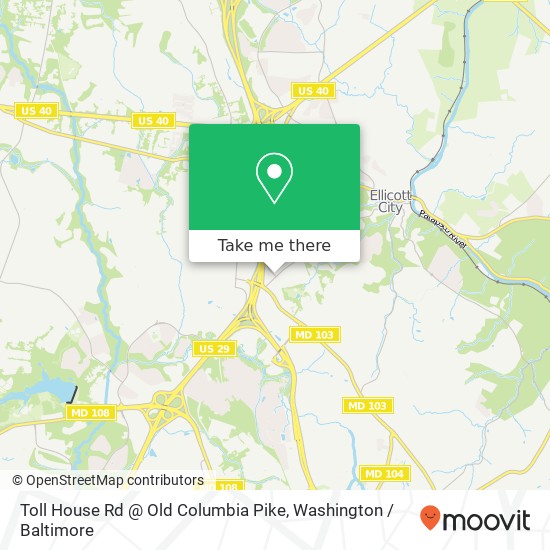 Mapa de Toll House Rd @ Old Columbia Pike