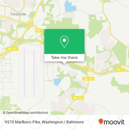 Mapa de 9570 Marlboro Pike, Upper Marlboro, MD 20772