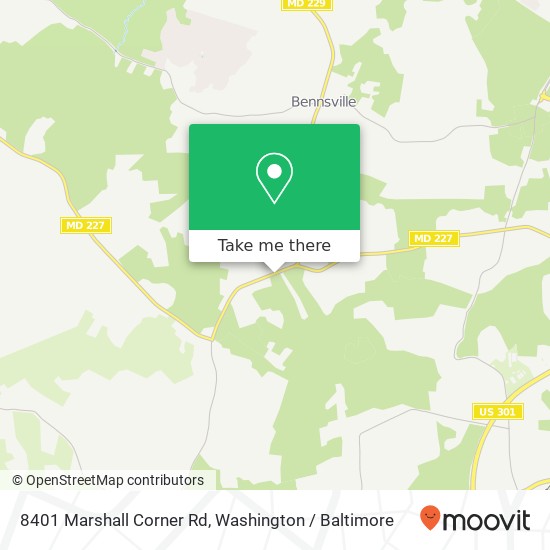 Mapa de 8401 Marshall Corner Rd, Pomfret, MD 20675