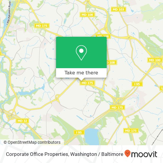 Corporate Office Properties, 6716 Alexander Bell Dr map