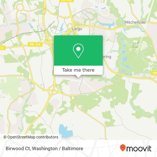 Mapa de Birwood Ct, Upper Marlboro, MD 20774