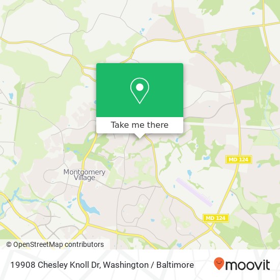 Mapa de 19908 Chesley Knoll Dr, Gaithersburg, MD 20879