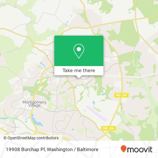 Mapa de 19908 Burchap Pl, Montgomery Village, MD 20886