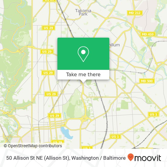 50 Allison St NE (Allison St), Washington, DC 20011 map