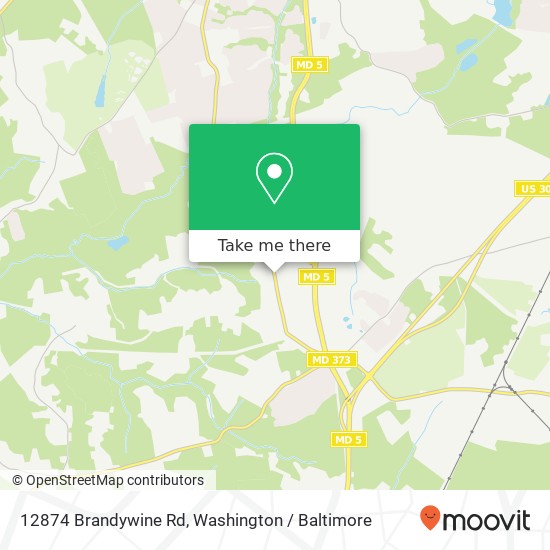 Mapa de 12874 Brandywine Rd, Brandywine, MD 20613
