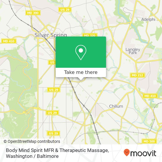 Mapa de Body Mind Spirit MFR & Therapeutic Massage, 7040 Carroll Ave