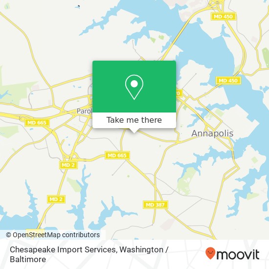 Mapa de Chesapeake Import Services, 1717 McGuckian St