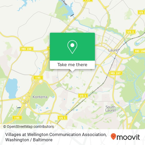 Mapa de Villages at Wellington Communication Association, 14404 Rosemore Ln