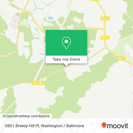 Mapa de 5801 Breezy Hill Pl, Waldorf, MD 20602