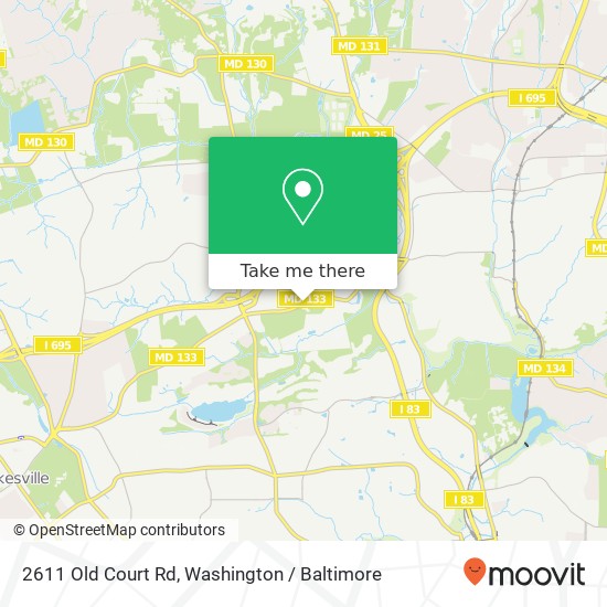 2611 Old Court Rd, Pikesville, MD 21208 map
