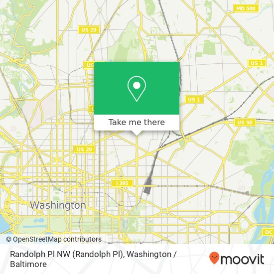 Randolph Pl NW (Randolph Pl), Washington, DC 20002 map