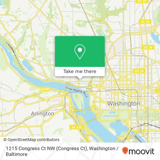 Mapa de 1215 Congress Ct NW (Congress Ct), Washington, DC 20007