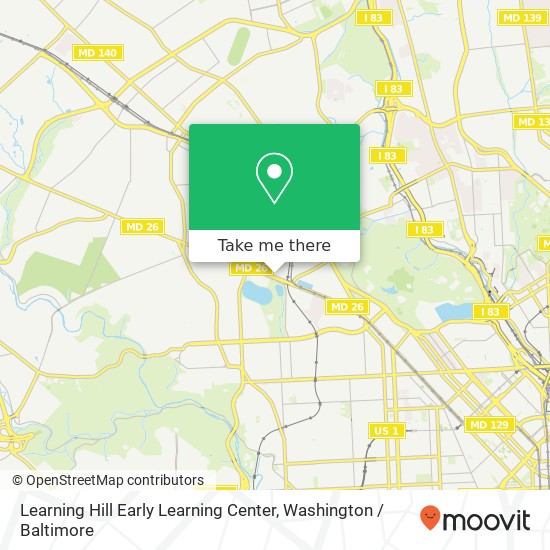 Mapa de Learning Hill Early Learning Center, 3050 Liberty Heights Ave