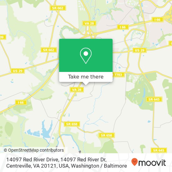 14097 Red River Drive, 14097 Red River Dr, Centreville, VA 20121, USA map