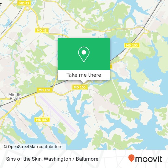 Sins of the Skin, 11427 Eastern Ave map