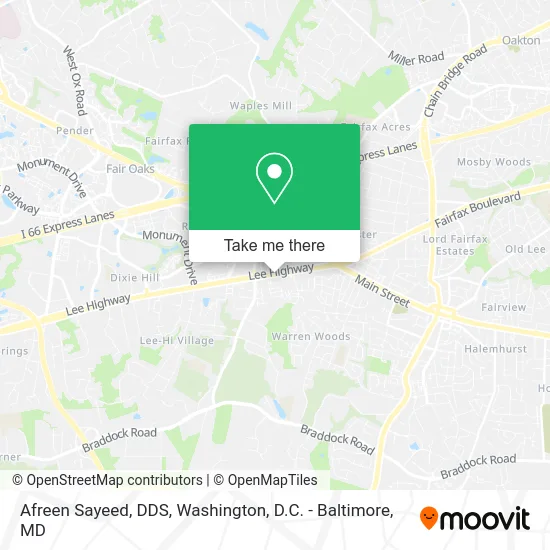 Afreen Sayeed, DDS map