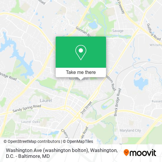 Washington Ave (washington bolton) map
