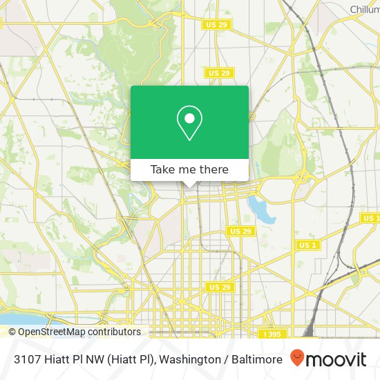 3107 Hiatt Pl NW (Hiatt Pl), Washington, DC 20010 map