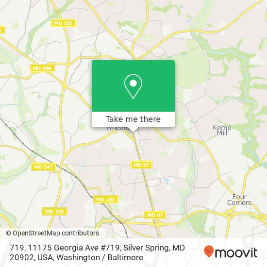 Mapa de 719, 11175 Georgia Ave #719, Silver Spring, MD 20902, USA