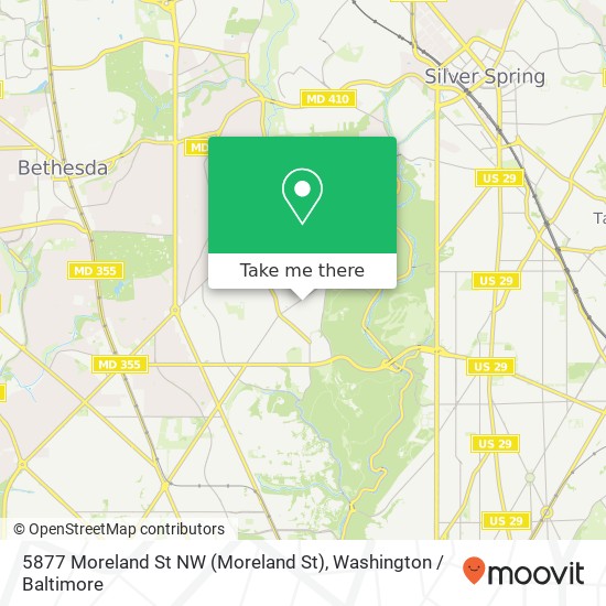5877 Moreland St NW (Moreland St), Washington, DC 20015 map