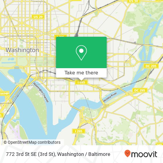 Mapa de 772 3rd St SE (3rd St), Washington, DC 20003