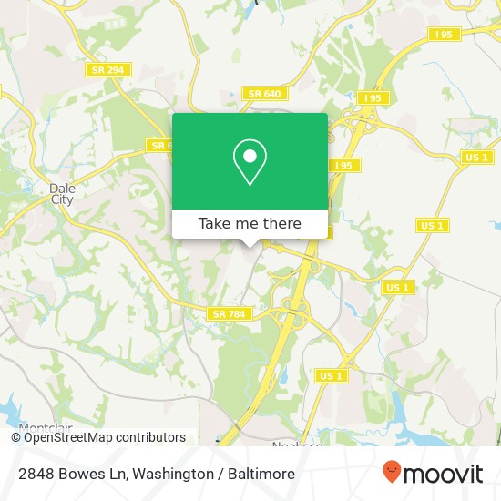Mapa de 2848 Bowes Ln, Woodbridge, VA 22193