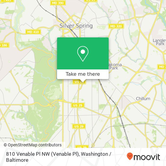 Mapa de 810 Venable Pl NW (Venable Pl), Washington, DC 20012