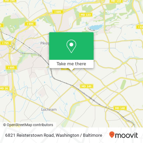 6821 Reisterstown Road, 6821 Reisterstown Rd, Baltimore, MD 21215, USA map