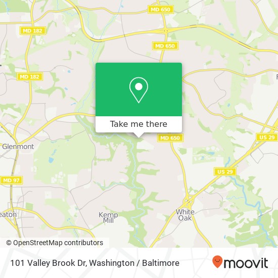 101 Valley Brook Dr, Silver Spring, MD 20904 map