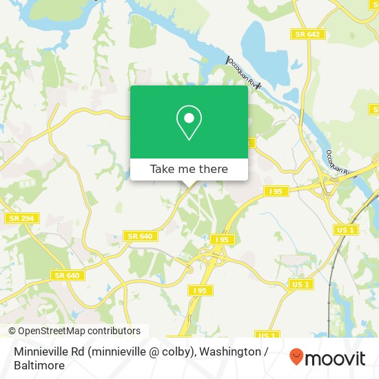 Mapa de Minnieville Rd (minnieville @ colby), Woodbridge, VA 22192