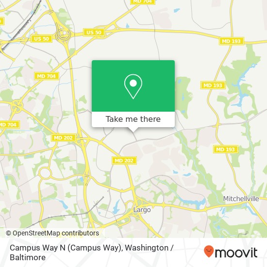 Campus Way N (Campus Way), Bowie, MD 20721 map