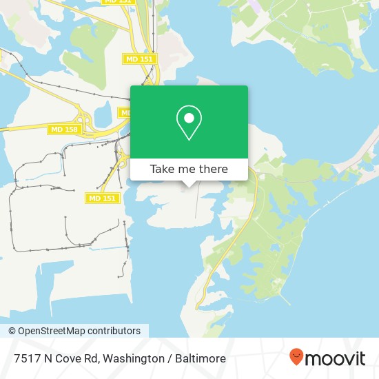 Mapa de 7517 N Cove Rd, Sparrows Point (SPARROWS POINT), MD 21219