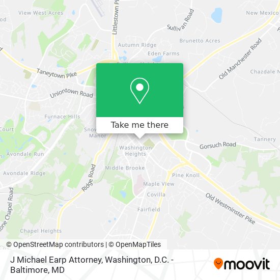 J Michael Earp Attorney map