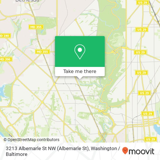Mapa de 3213 Albemarle St NW (Albemarle St), Washington, DC 20008