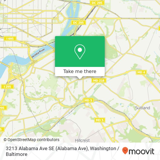 3213 Alabama Ave SE (Alabama Ave), Washington, DC 20020 map