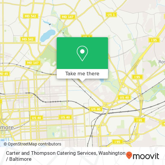 Carter and Thompson Catering Services map