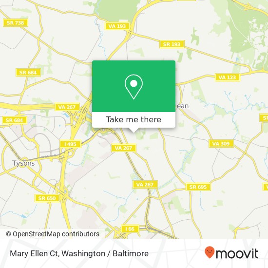 Mary Ellen Ct, McLean, VA 22101 map