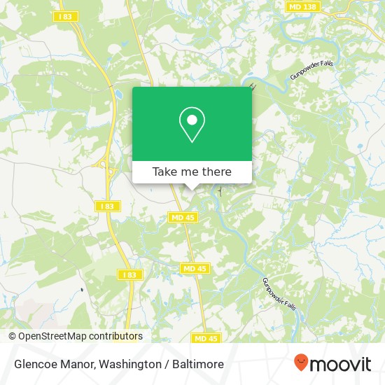 Mapa de Glencoe Manor, Glencoe Manor, Sparks, MD 21152, USA