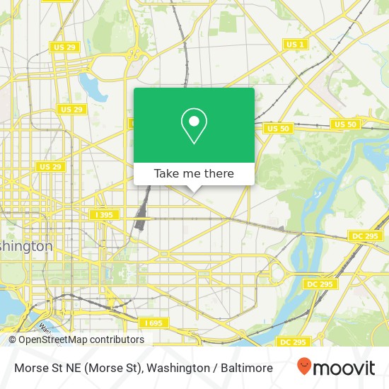 Mapa de Morse St NE (Morse St), Washington (Wash), DC 20002