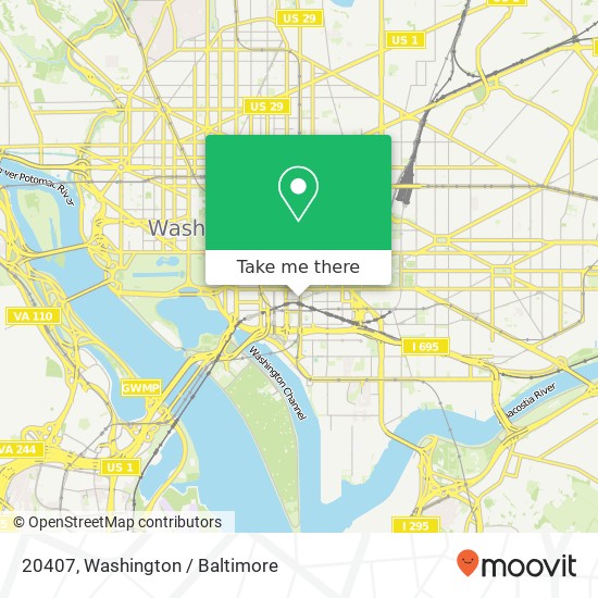 Mapa de 20407, Washington, DC 20407, USA