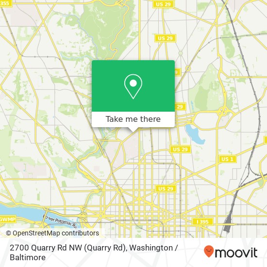 Mapa de 2700 Quarry Rd NW (Quarry Rd), Washington, DC 20009