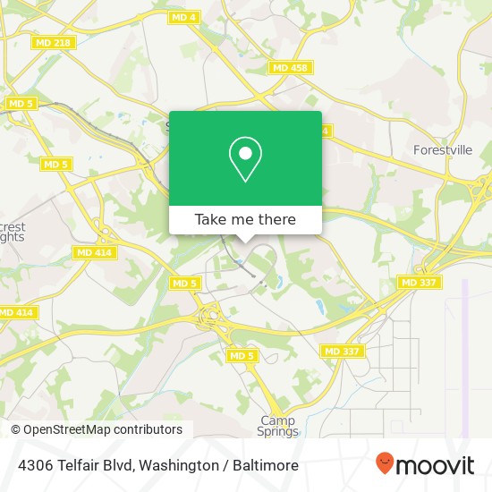 Mapa de 4306 Telfair Blvd, Suitland, MD 20746