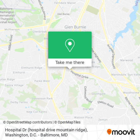 Mapa de Hospital Dr (hospital drive mountain ridge)